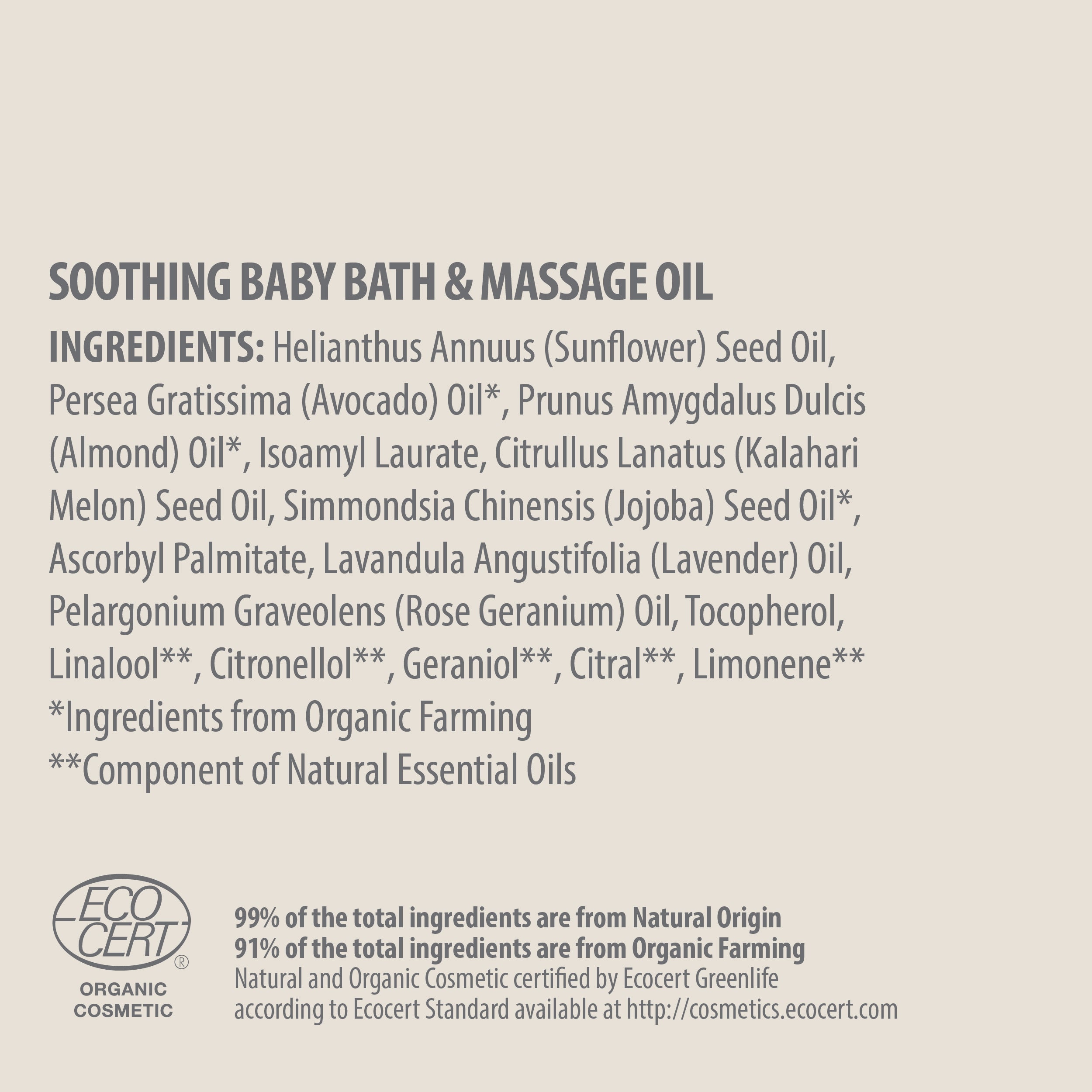 BABY MASSAGE & BATH OIL