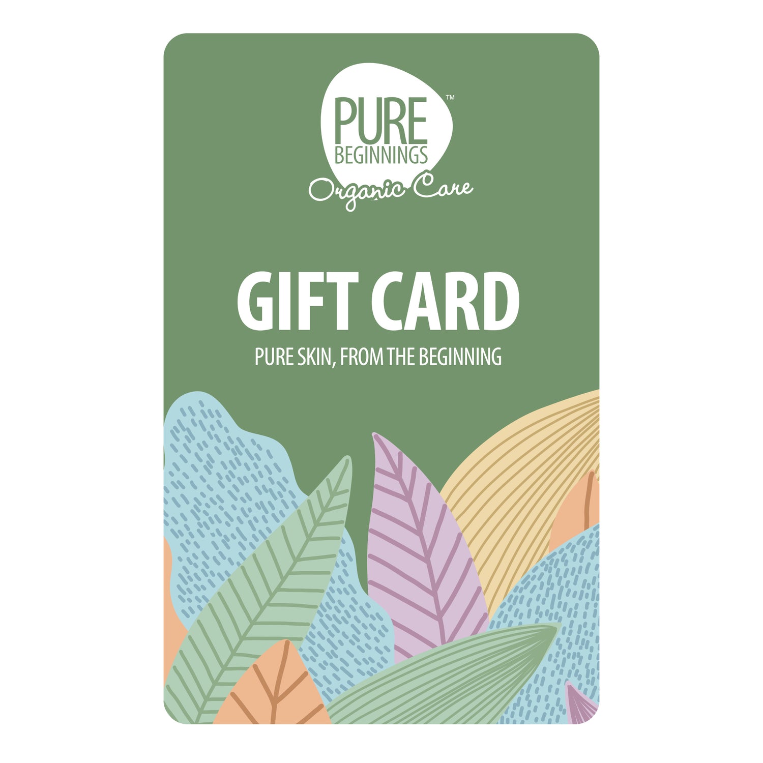 PURE BEGINNINGS GIFT CARD