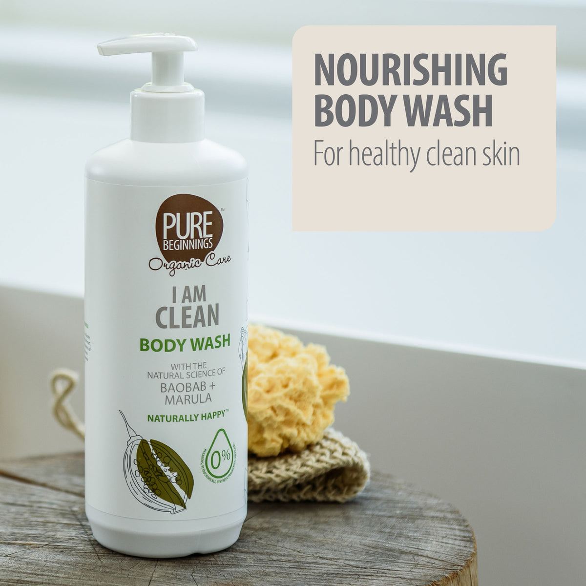 I AM CLEAN | Marula & Baobab Body Wash for All Skin Types – Pure Beginnings