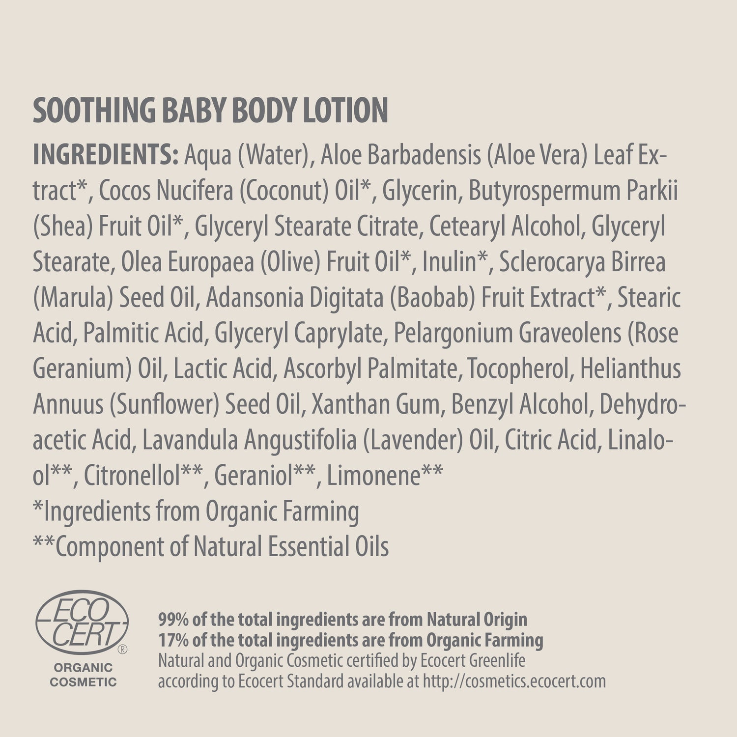 BABY BODY LOTION