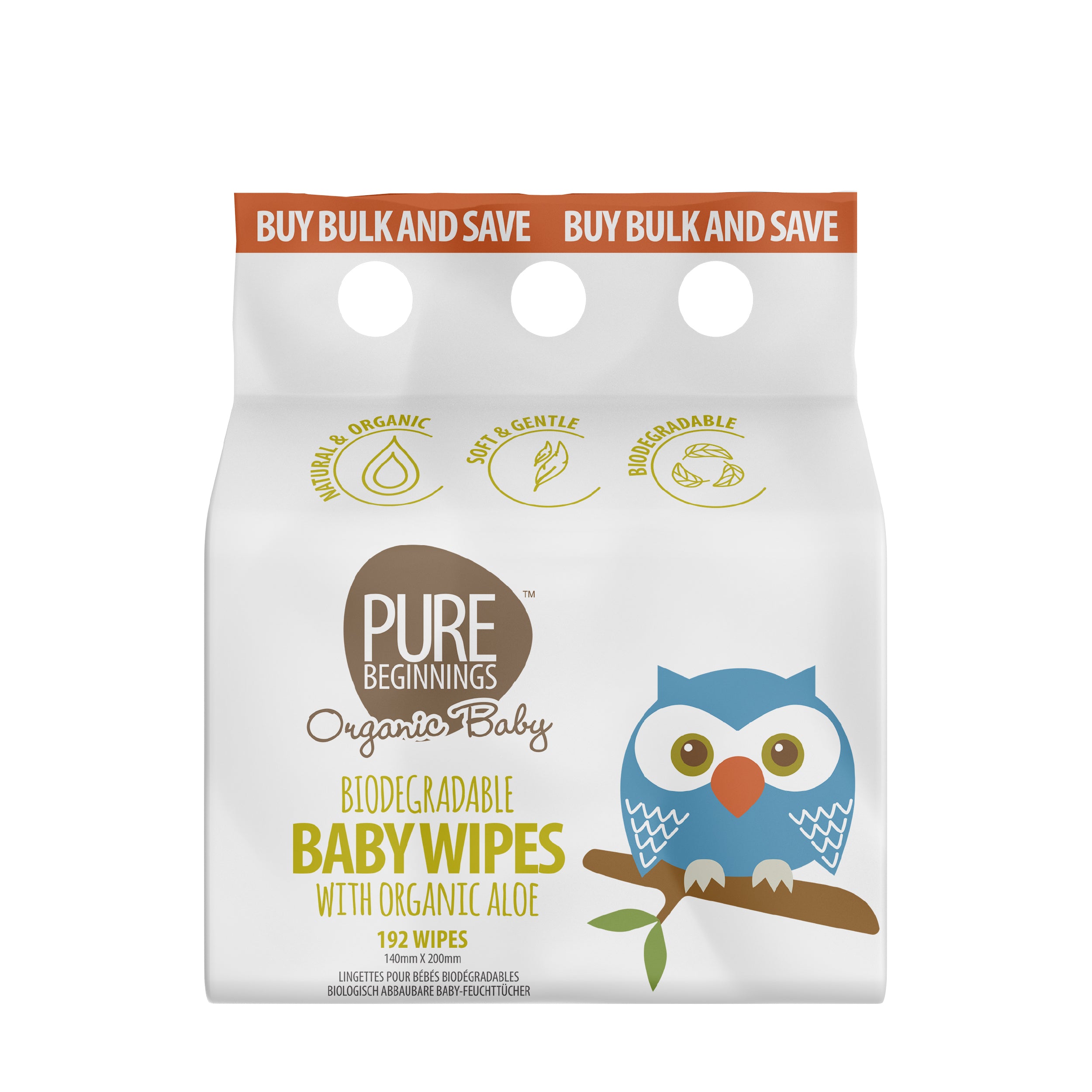 BIODEGRADABLE BABY WIPES (TRIPLE PACK)